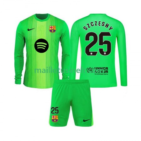 Maillot de Foot FC Barcelone Szczesny 25 Gardien Domicile 2025-26 Manches Longues - Enfant